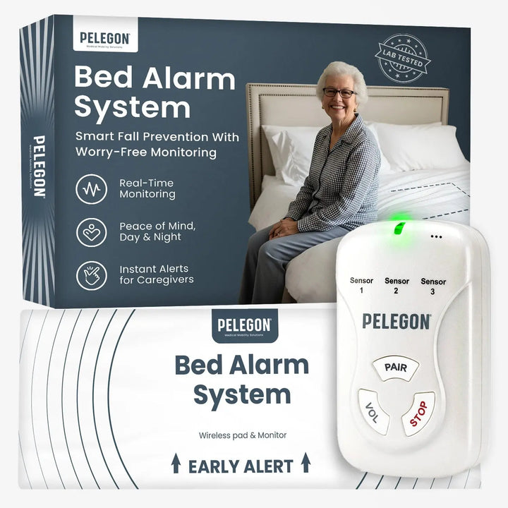 Pelegon bed alarm for fall prevention