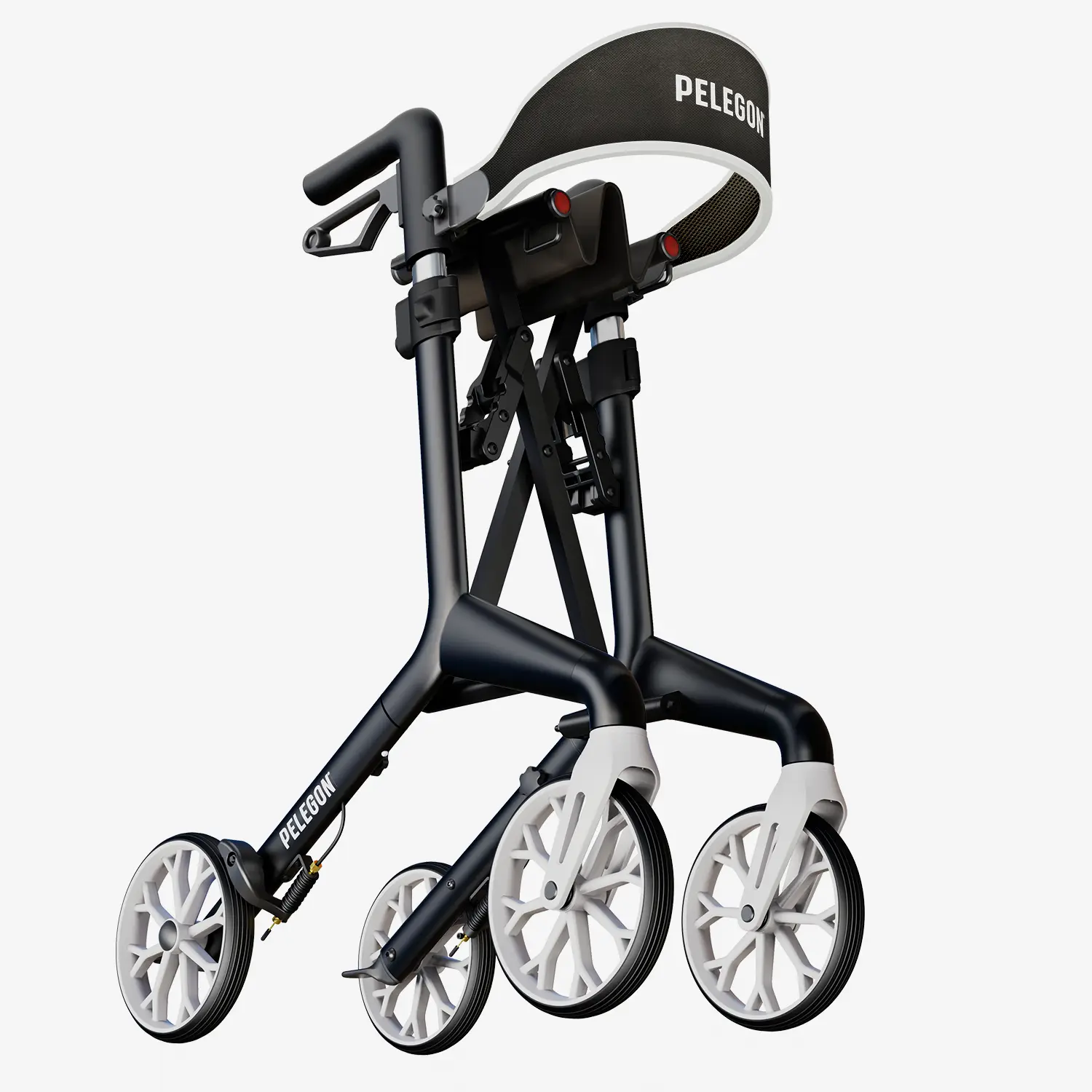 Black and gray rollator with 'Pelegon' branding on a white background | Carbon Black