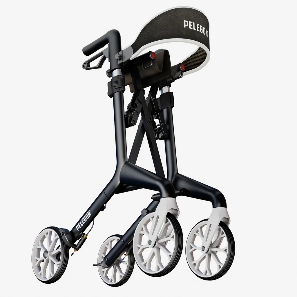 Black and gray rollator with 'Pelegon' branding on a white background | Carbon Black