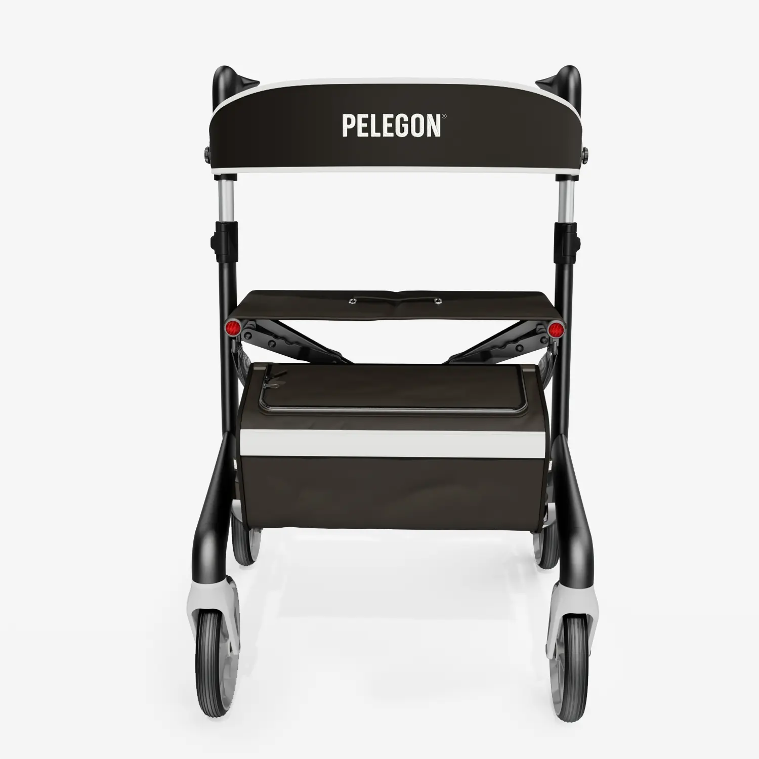 Black and gray rollator with 'Pelegon' branding on a white background | Carbon Black
