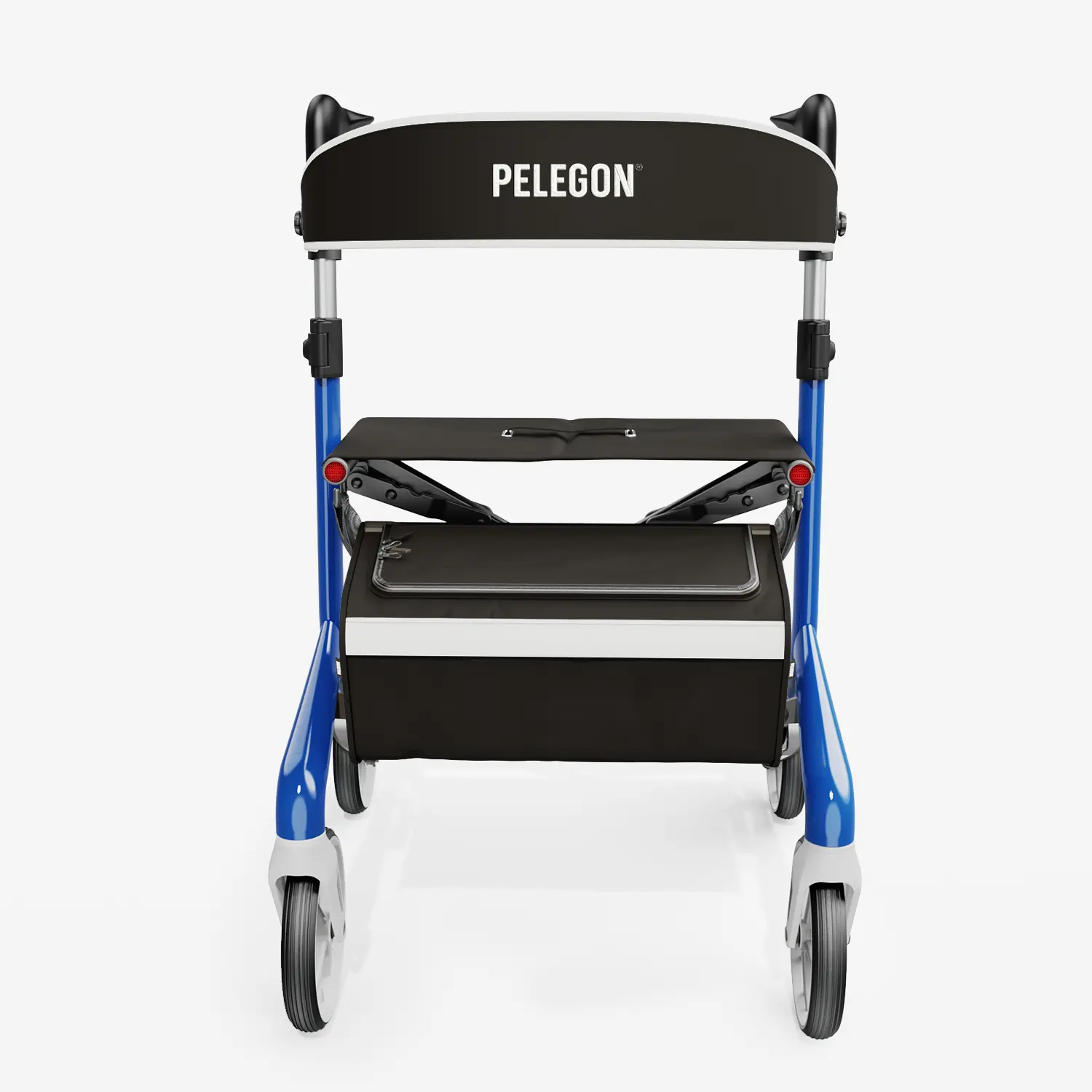 Blue rollator with black handle and seat on a white background | Royal Blue