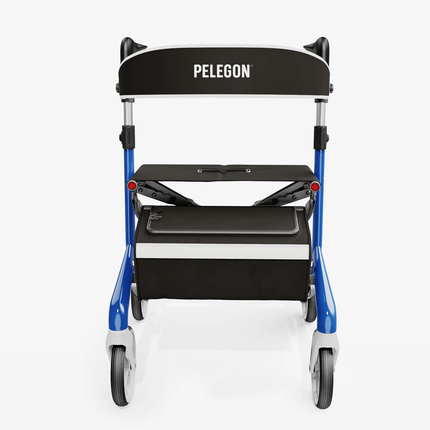 Blue rollator with black handle and seat on a white background | Royal Blue