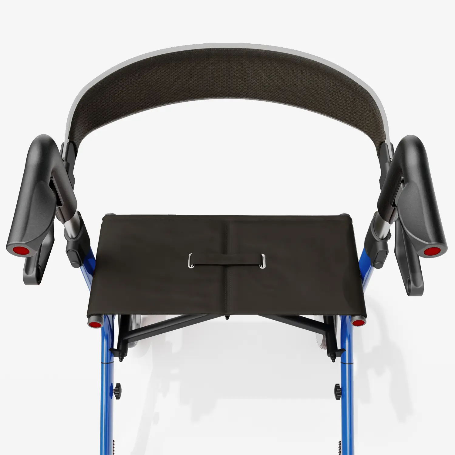 Blue rollator with black handle and seat on a white background | Royal Blue
