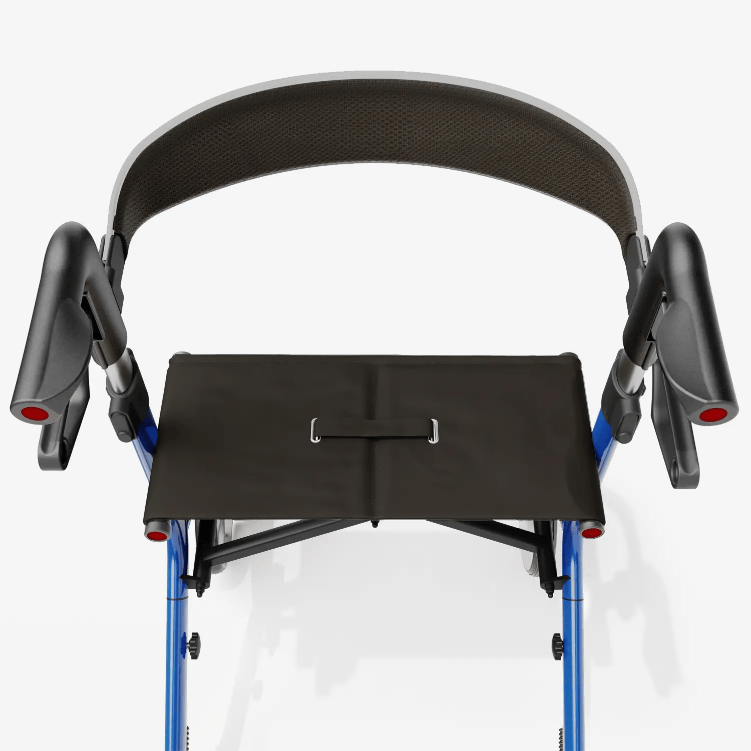 Blue rollator with black handle and seat on a white background | Royal Blue