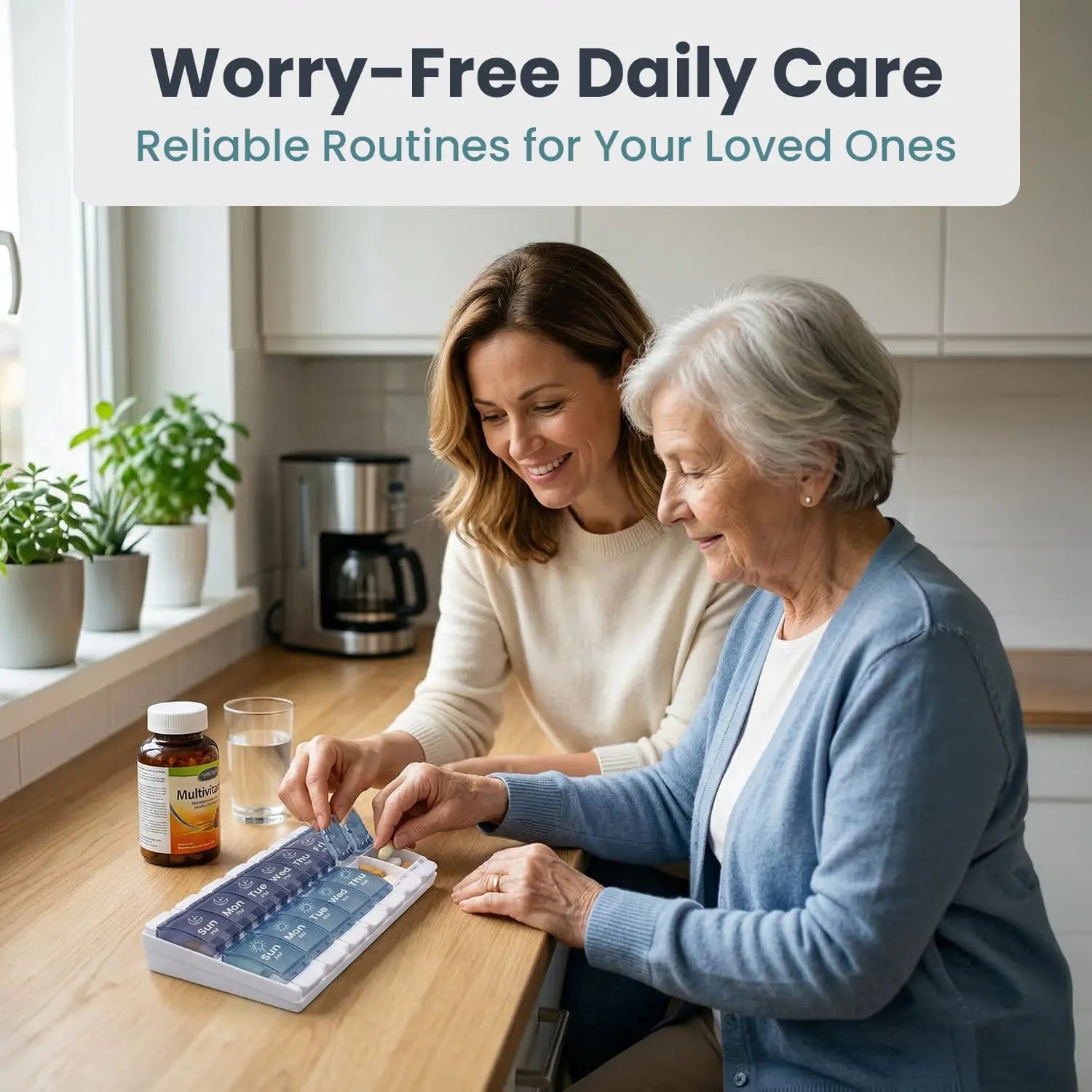 AM/PM Weekly Pill Organizer (7-Day) | Pelegon