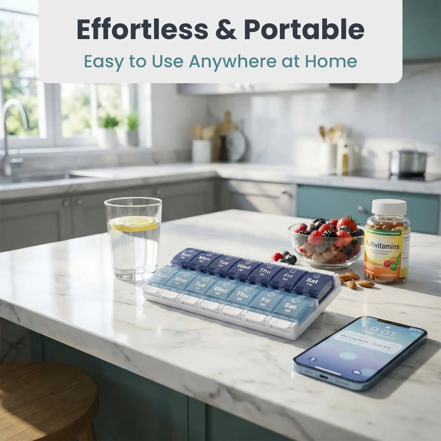 AM/PM Weekly Pill Organizer (7-Day) | Pelegon