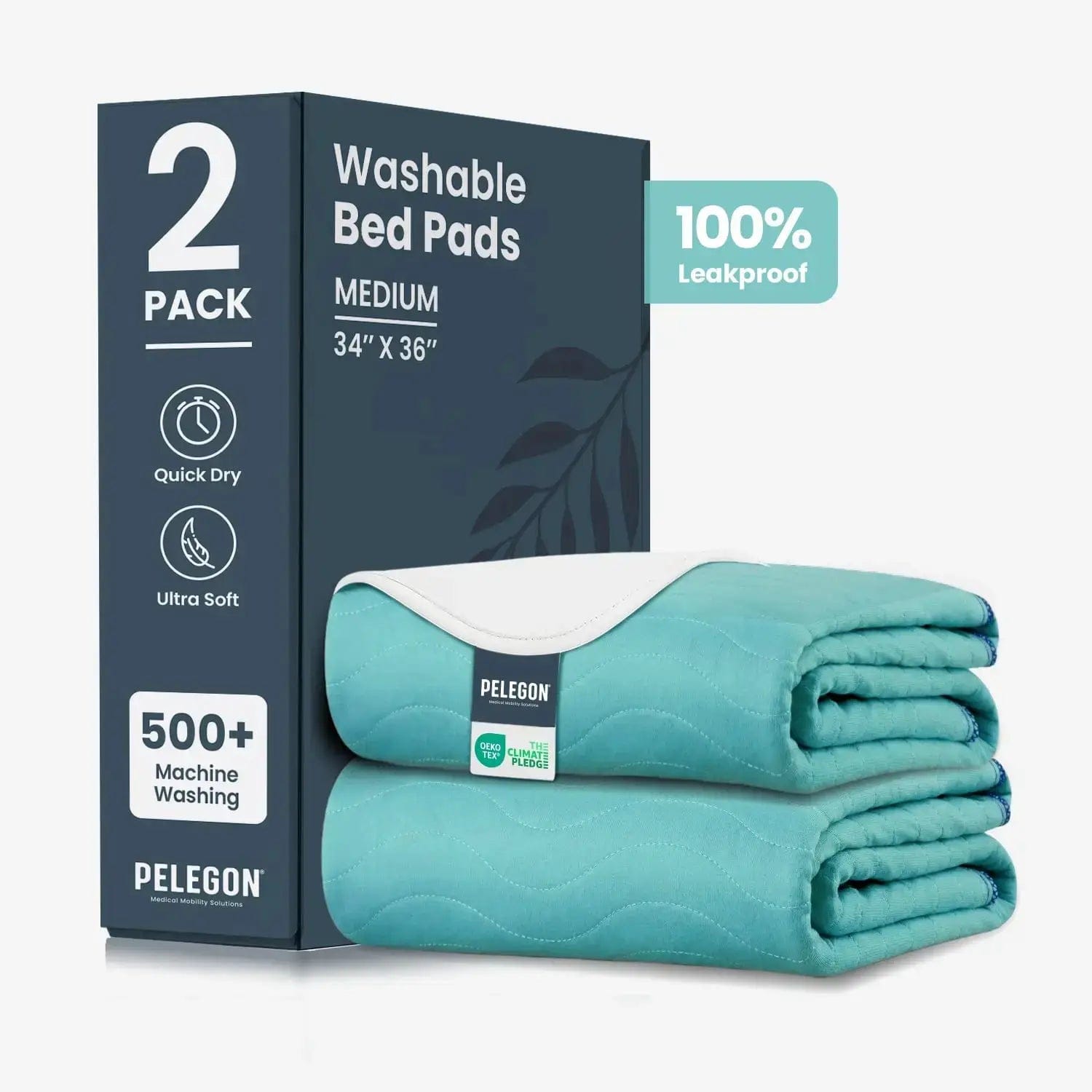 Pelegon washable reusable bed pads for elderly incontinence protection
