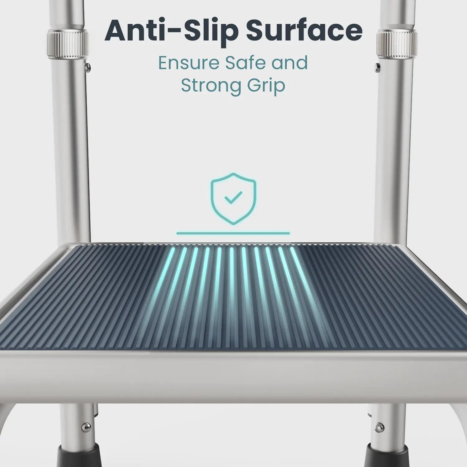 Adjustable Step Stool with Handle - 300 lb Capacity