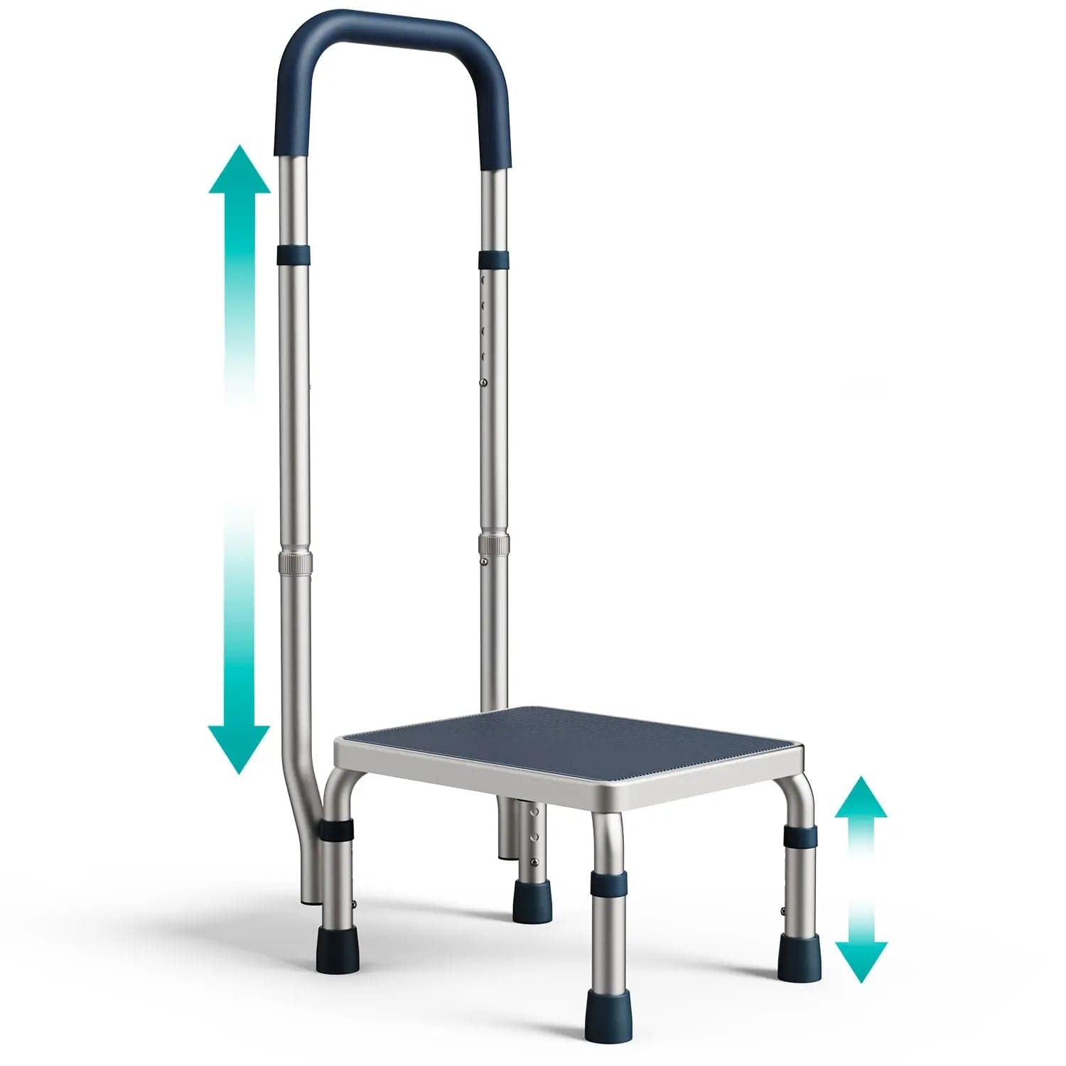 Adjustable Step Stool with Handle - 300 lb Capacity