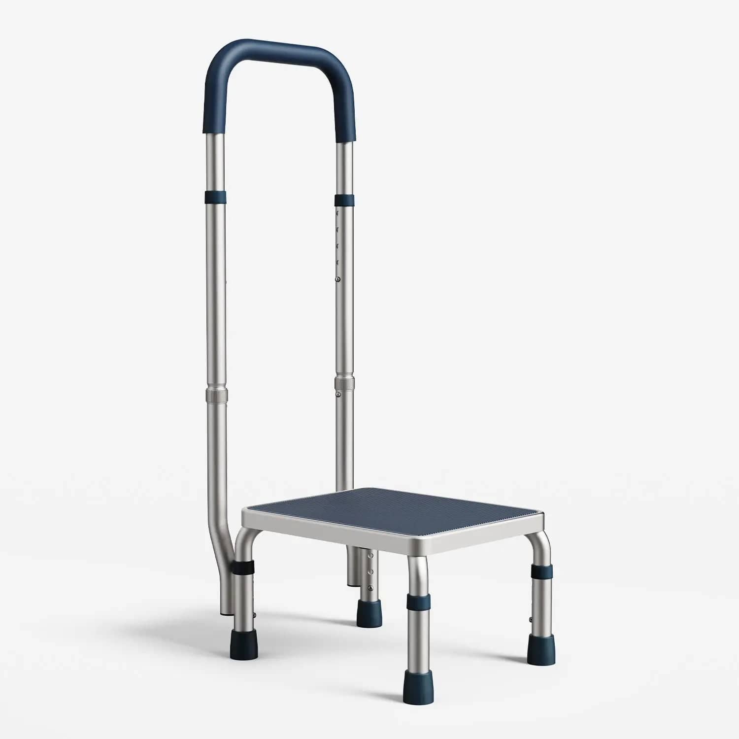 Adjustable Step Stool with Handle - 300 lb Capacity