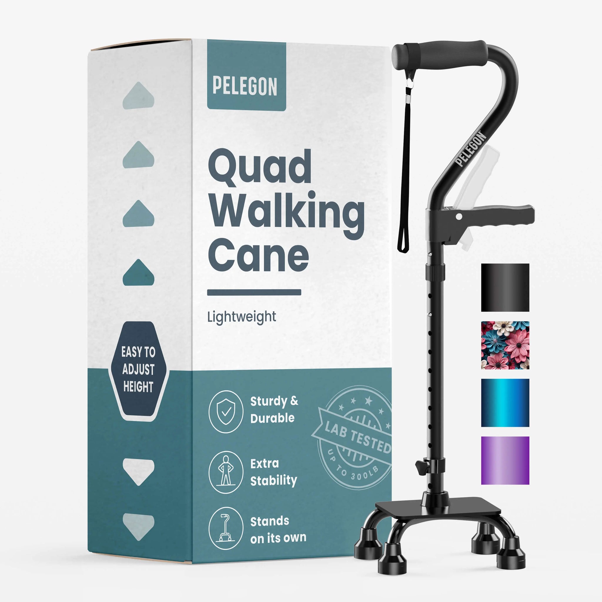 Quad Cane With Handle | Pelegon