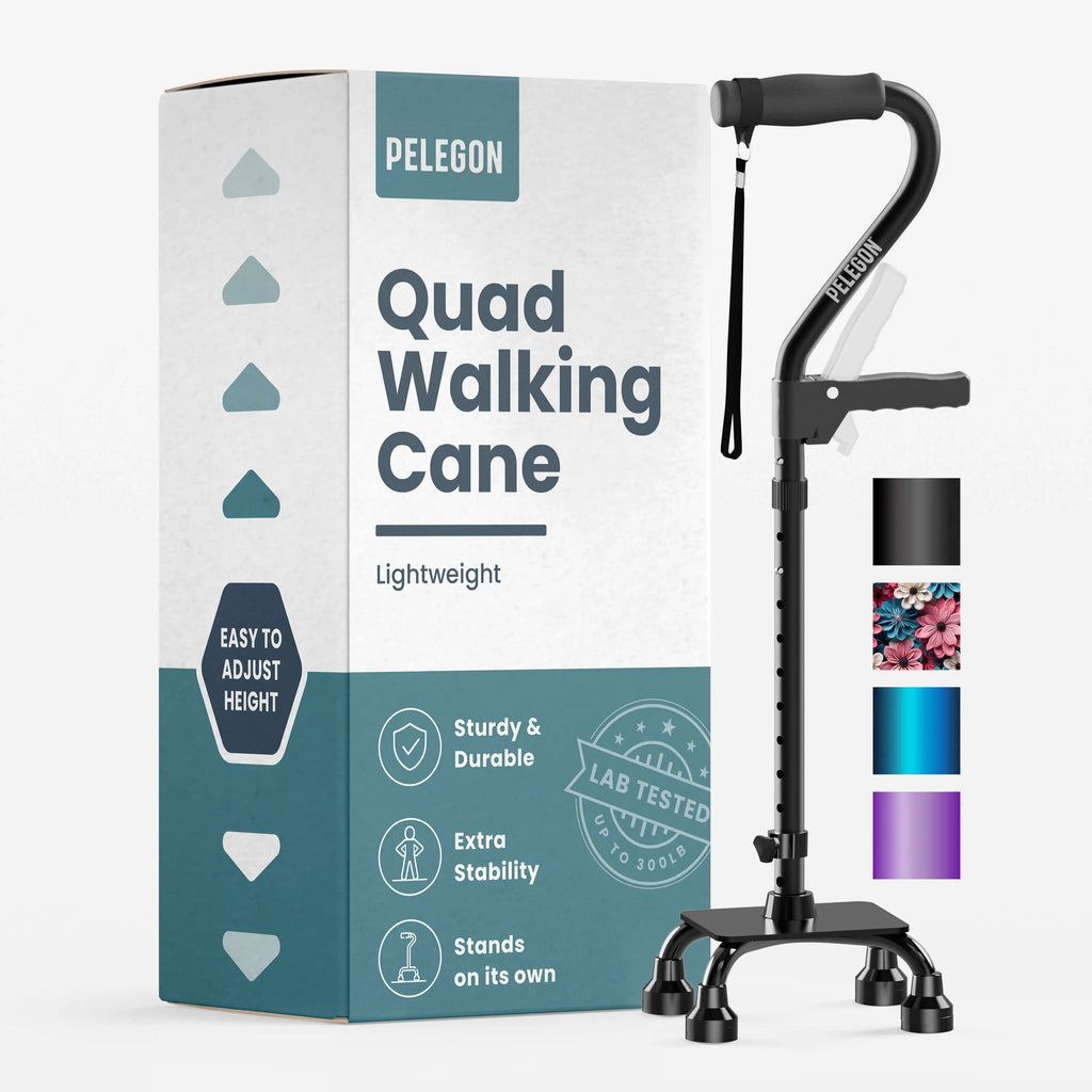 Quad Cane With Handle | Pelegon