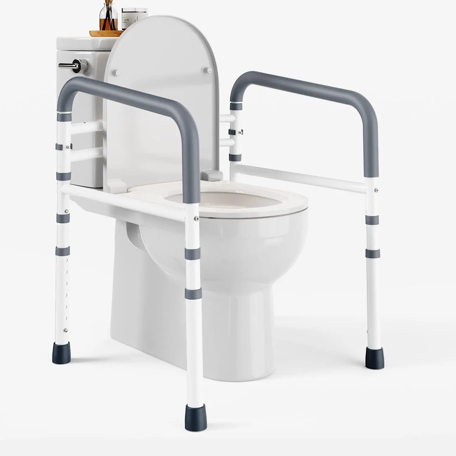 Toilet Safety Rail (350lb)Pelegon LLC White/Gray