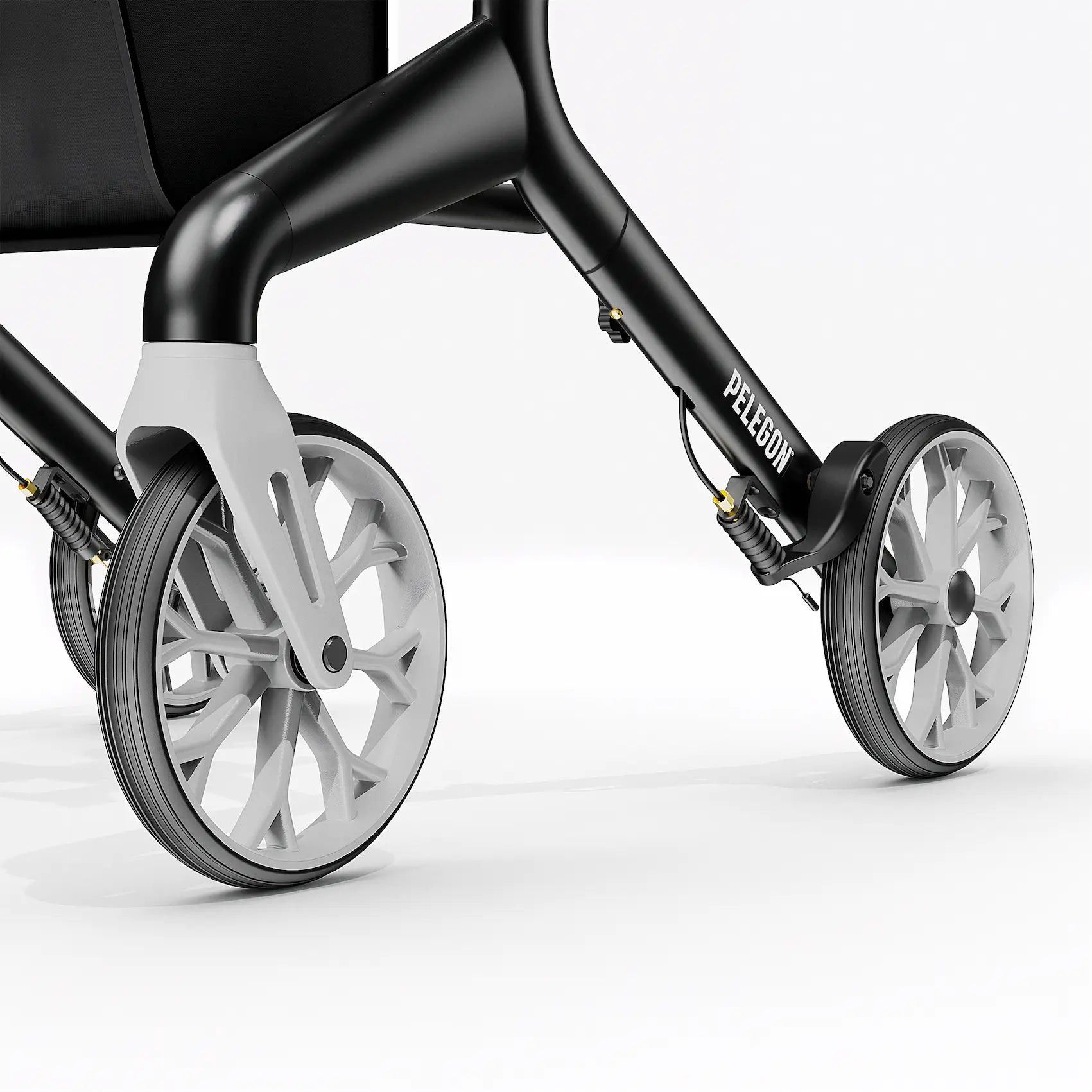Black and gray rollator with 'Pelegon' branding on a white background | Carbon Black