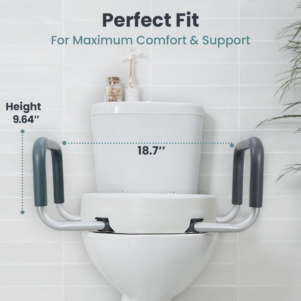 Raised Toilet Seat With Handles (300lb)Pelegon LLC