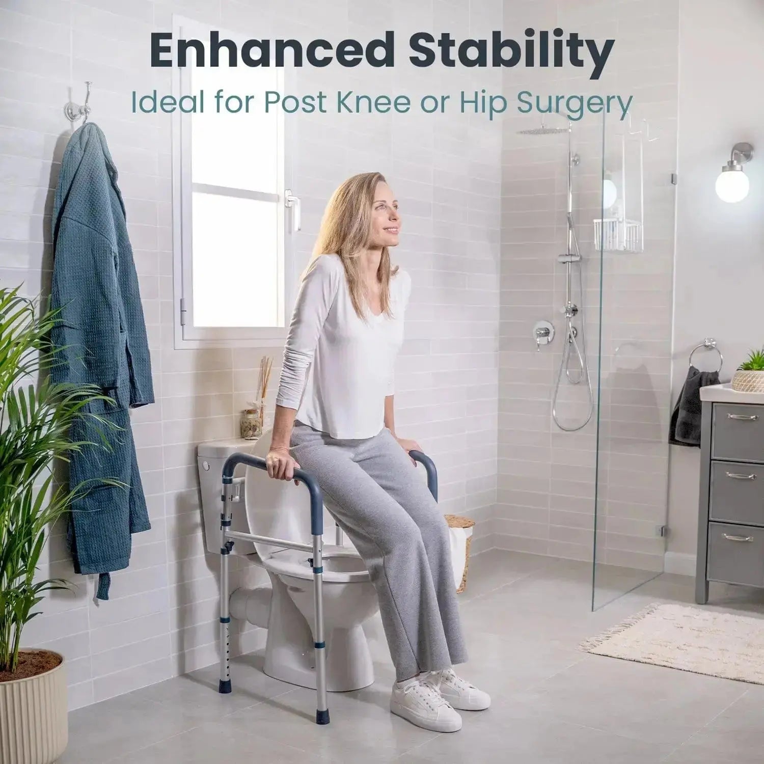 Toilet Safety Rail (350lb)Pelegon LLC Dark Blue